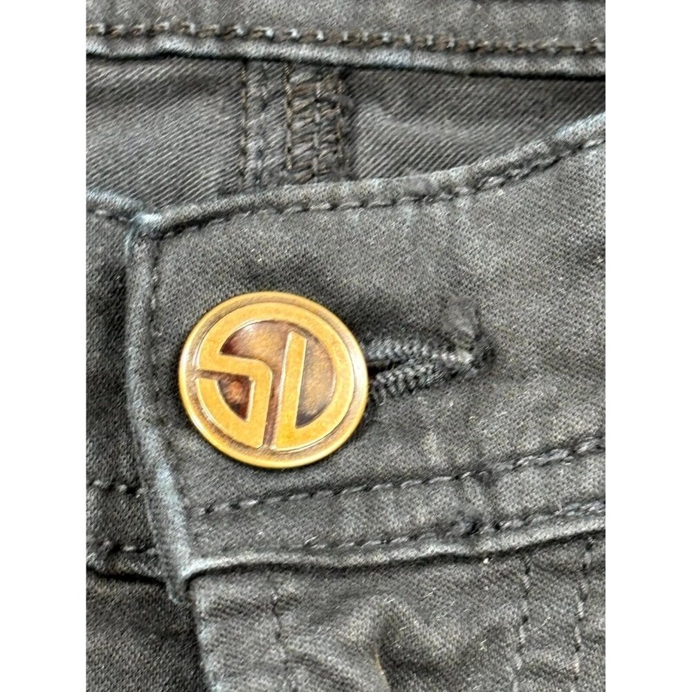 Straight Down Jeans Men 36/32 Black Denim Dark Wash Straight Leg Classic Zip Fly - Picture 4 of 11